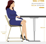 Load image into Gallery viewer, HOMCOM Luxurious Dining Chairs Set of 2, Metal Wire Kitchen Chair with Removable Velvet-feel Cushion, Cut-out Back and Steel Frame for Dining Room, Gold Tone