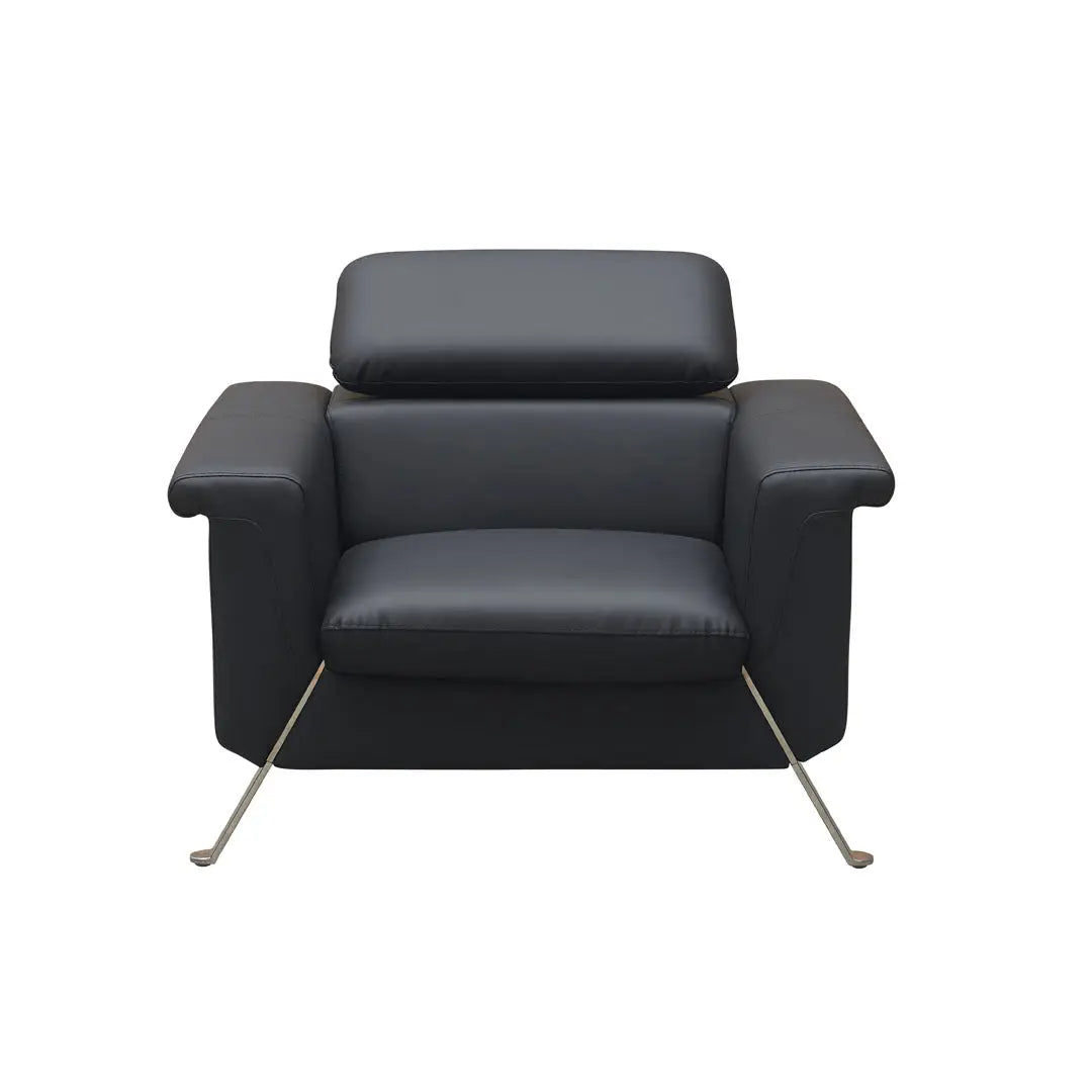 Luxurious PU Leather Office Sofa Set Metal Legs For Living Room And Office-GCC Home Center