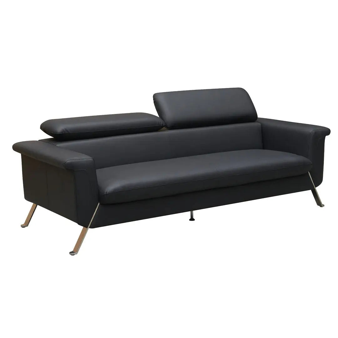 Luxurious PU Leather Office Sofa Set Metal Legs For Living Room And Office-GCC Home Center