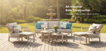 Load image into Gallery viewer, Luxury 5-Seater Aluminum Rope Sofa Set with 2 Tables – Beige