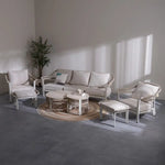 Load image into Gallery viewer, Luxury 5-Seater Aluminum Rope Sofa Set with 2 Tables – Beige