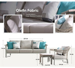 Load image into Gallery viewer, Luxury 5-Seater Aluminum Rope Sofa Set with 2 Tables – Beige