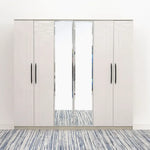 Load image into Gallery viewer, Luxury 6 Door Wardrobe – Walnut &amp; Beige