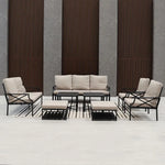 Load image into Gallery viewer, Luxury 9-Seater Outdoor Sofa Set - Grey