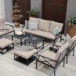 Load image into Gallery viewer, Luxury 9-Seater Outdoor Sofa Set - Grey