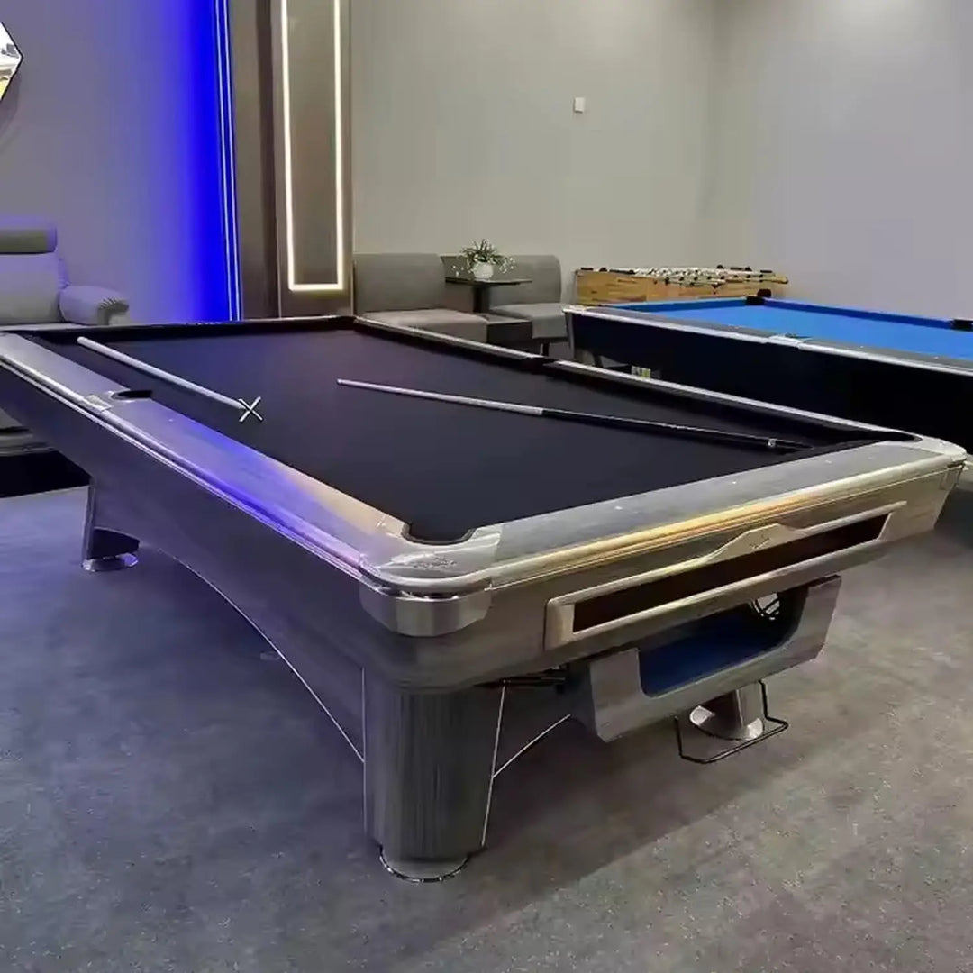 COOLBABY Luxury 9FT Pool Table Professional Solid Wood Billiard Table with Complete Billiard Accessory Sets, Perfect for Family Game