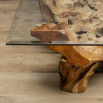 Load image into Gallery viewer, Luxury Coffee Table In Teak Root Wood In Natural Finish - Unique Natural Design