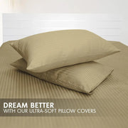 Luxury Cotton Sateen Bed Pillow Covers (2-Pack) – 100% Long-Staple Cotton, 250TC, 50x75cm, Soft & Durable, Made in UAE-GCC Home Center