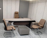 Load image into Gallery viewer, Luxury Executive Office Desk with Side Cabinet – JY01-A03-T (280×200 cm)