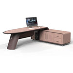 Load image into Gallery viewer, Luxury Executive Office Desk with Side Cabinet – JY01-A03-T (280×200 cm)