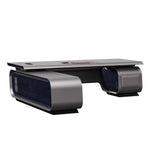 Load image into Gallery viewer, Luxury Executive Office Table, 2-Cupboards With a Handle-Free Design For a Modern Look - Grey-GCC Home Center