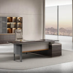 Load image into Gallery viewer, Luxury Executive Office Table With Elegant Brown Finish For Modern Office-GCC Home Center
