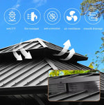 Load image into Gallery viewer, Luxury Gazebo 3.65 x 6m Double Roof Aluminum Gazebo - Brown-GCC Home Center