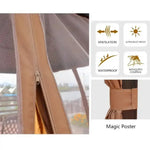 Load image into Gallery viewer, Luxury Gazebo 3.65 x 6m Double Roof Aluminum Gazebo - Brown-GCC Home Center