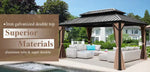 Load image into Gallery viewer, Luxury Gazebo 3.65 x 6m Double Roof Aluminum Gazebo - Brown-GCC Home Center