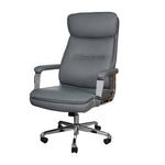 Load image into Gallery viewer, Luxury High Back Office Chair With Leather Pads And Metal Legs-GCC Home Center