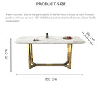 Load image into Gallery viewer, Luxury Marble Top Stainless Steel Dining Table with 4 Chairs