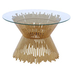 Load image into Gallery viewer, Luxury Metallic Finish Tempered Glass Top Prism Dining Table