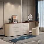 Load image into Gallery viewer, COOLBABY Luxury modern simple solid wood red dresser corner with LED light makeup table small-GCC Home Center