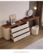Load image into Gallery viewer, COOLBABY Luxury modern simple solid wood red dresser corner with LED light makeup table small-GCC Home Center