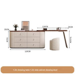 Load image into Gallery viewer, COOLBABY Luxury modern simple solid wood red dresser corner with LED light makeup table small-GCC Home Center