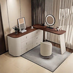 Load image into Gallery viewer, COOLBABY Luxury modern simple solid wood red dresser corner with LED light makeup table small-GCC Home Center