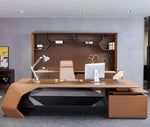 Load image into Gallery viewer, Luxury Office Cabinet, Smart File Cabinet With Four-Door, Four Shelves And Two Drawers - Brown-GCC Home Center
