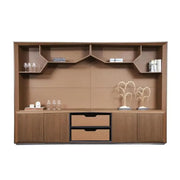 Luxury Office Cabinet, Smart File Cabinet With Four-Door, Four Shelves And Two Drawers - Brown-GCC Home Center