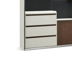 Load image into Gallery viewer, Luxury Office Cabinet With 2-Shelves, 3-Door Cabinet And Three Door Drawers - White and Brown-GCC Home Center