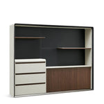 Load image into Gallery viewer, Luxury Office Cabinet With 2-Shelves, 3-Door Cabinet And Three Door Drawers - White and Brown-GCC Home Center