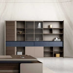 Load image into Gallery viewer, Luxury Office Cabinet With Multiple Shelves For Workspace - Brown-GCC Home Center