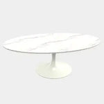 Load image into Gallery viewer, Luxury Oval Dining Table – Warm Gray