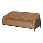 Load image into Gallery viewer, Luxury PU Leather Cushioned Office Sofa With Metal Legs - Brown-GCC Home Center