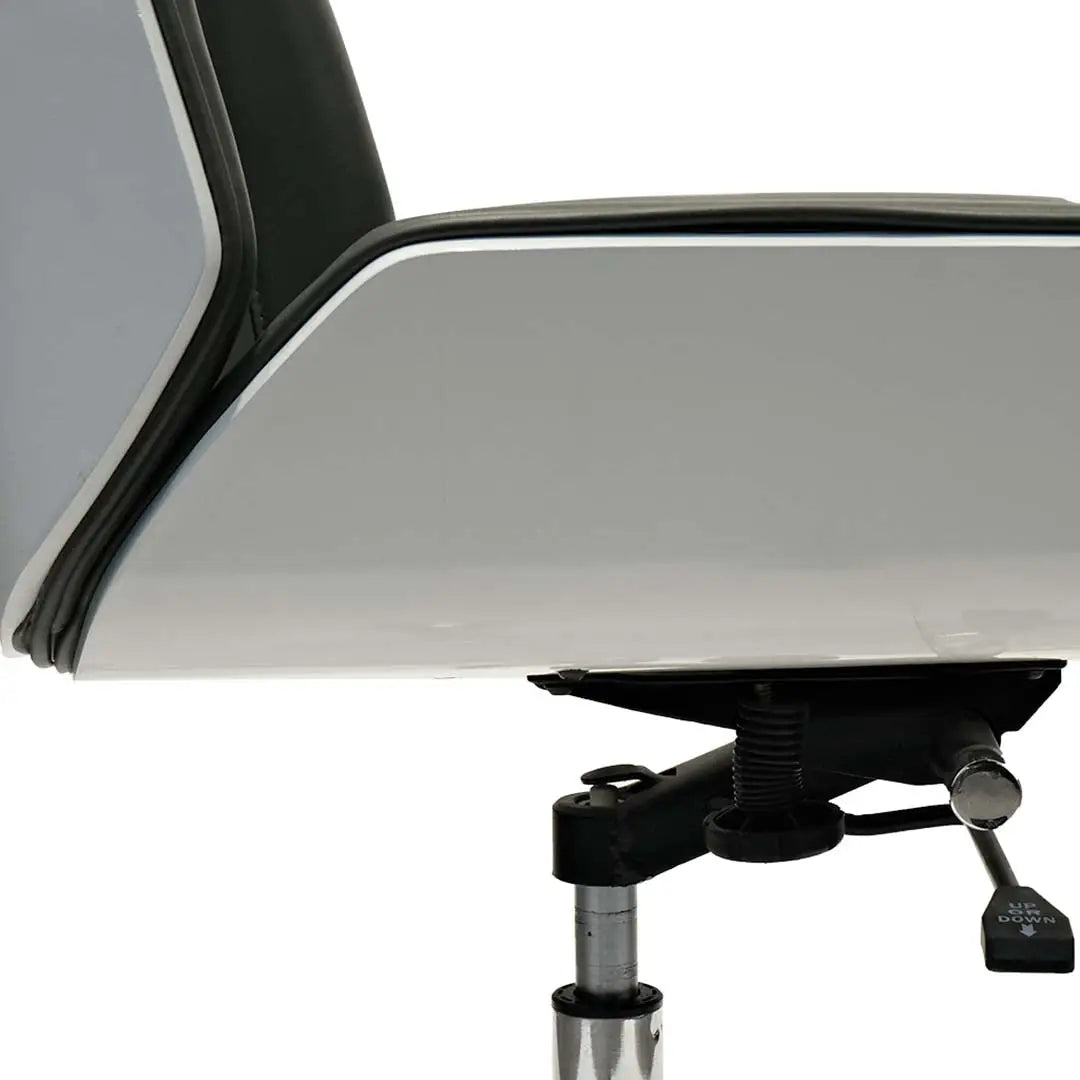 Luxury PU leather High Back Office Chair With Height Adjustable and Swivel Wheels-GCC Home Center