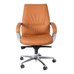 Load image into Gallery viewer, Luxury PU Leather Low Back Office Chair - Silver &amp; Brown-GCC Home Center