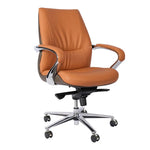 Load image into Gallery viewer, Luxury PU Leather Low Back Office Chair - Silver &amp; Brown-GCC Home Center