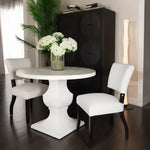Load image into Gallery viewer, Luxury Round Bone Inlay Dining Table White – Ø100 cm