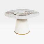 Load image into Gallery viewer, Luxury Round Dining Table Taupe – Ø130 cm