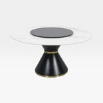 Load image into Gallery viewer, Luxury Round Dining Table White/Black – Ø150 cm - 8 People