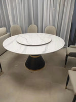 Load image into Gallery viewer, Luxury Round Modern Dining Table with Rotatable Top