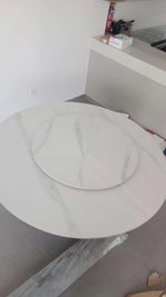 Load image into Gallery viewer, Luxury Round Modern Dining Table with Rotatable Top
