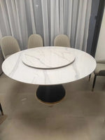 Load image into Gallery viewer, Luxury Round Modern Dining Table with Rotatable Top