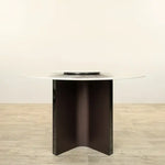 Load image into Gallery viewer, Luxury Round Sintered Stone Dining Table with Turntable