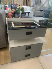 Luxury Smart Bedside Table Wireless Modern Minimalist Smart Bedside Table Luxury Nightstand Smart Bedside Table With Safe-GCC Home Center