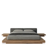 Load image into Gallery viewer, Luxury Solid Wood Japanese Platform Bed With Built-In Nightstands