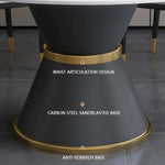Load image into Gallery viewer, Luxury Steel Base Round Dining Table Set (6 Seater)