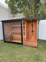 Load image into Gallery viewer, Luxury Ultimate Outdoor Sauna With Integrated Shower for Ultimate Wellness