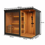 Load image into Gallery viewer, Luxury Ultimate Outdoor Sauna With Integrated Shower for Ultimate Wellness