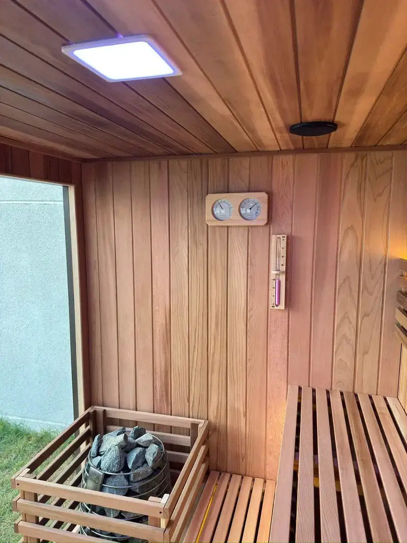 Luxury Ultimate Outdoor Sauna With Integrated Shower for Ultimate Wellness