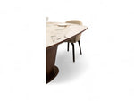 Load image into Gallery viewer, Luxury Walnut Marble Dining Table
